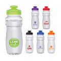 24 oz. PET Clear Water Bottle w/ Colored Lids